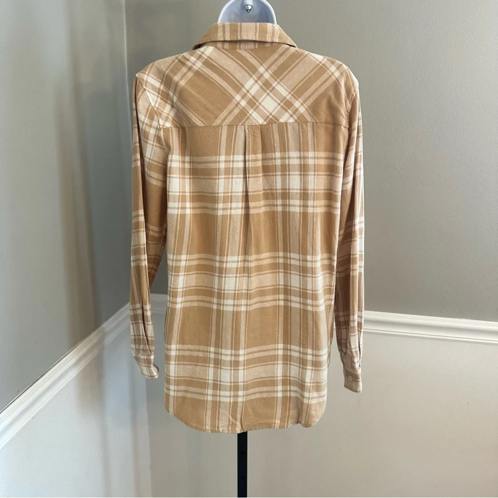 Gap Women's Soft Cotton Relaxed Fit Button Up Flannel Shirt Size‎ Large-New - Picture 3 of 15